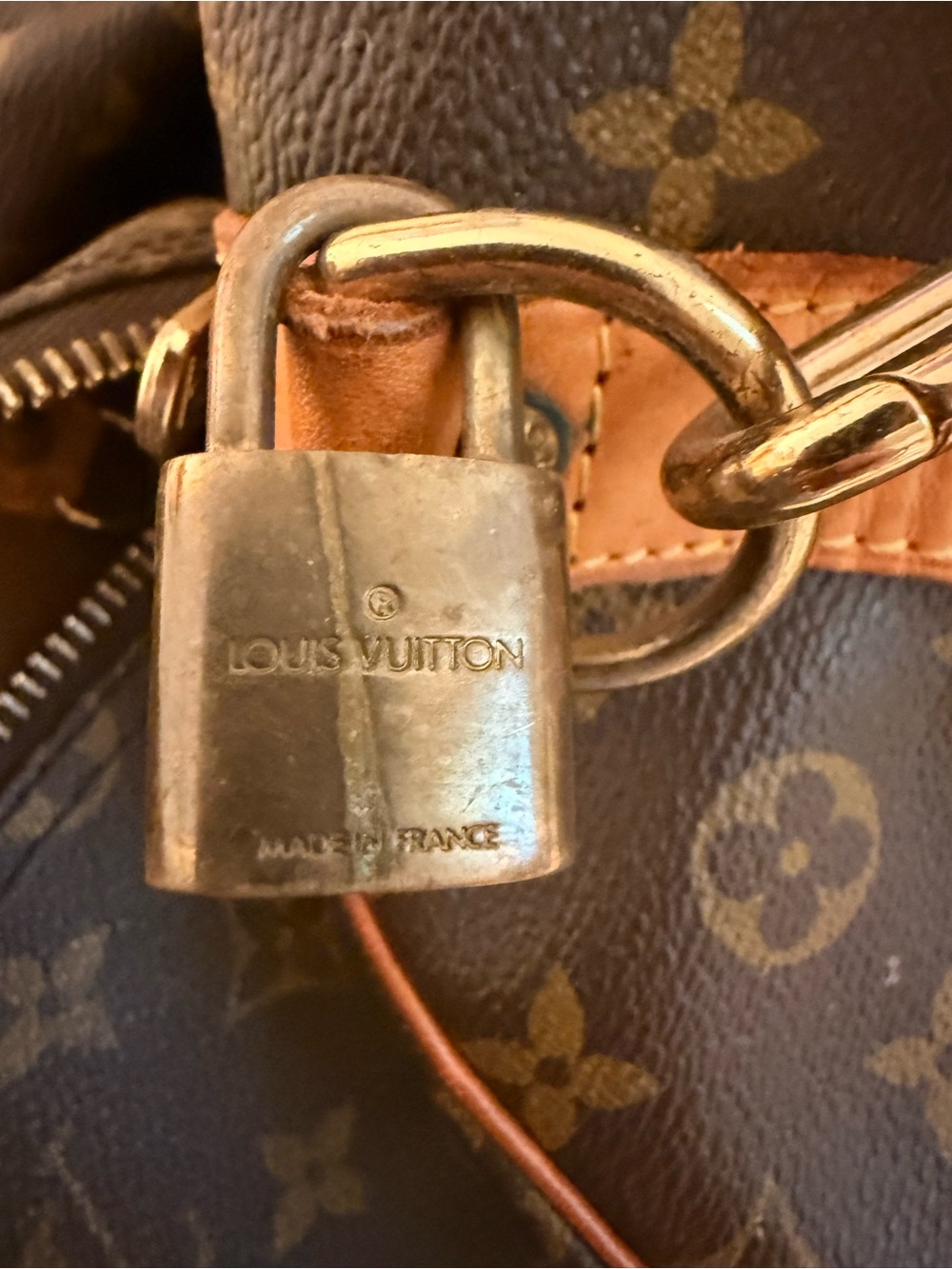 Louis Vuitton Monogram Keepall Duffel 55 - Dark Brown with Tan Trim - Picture 9 of 10